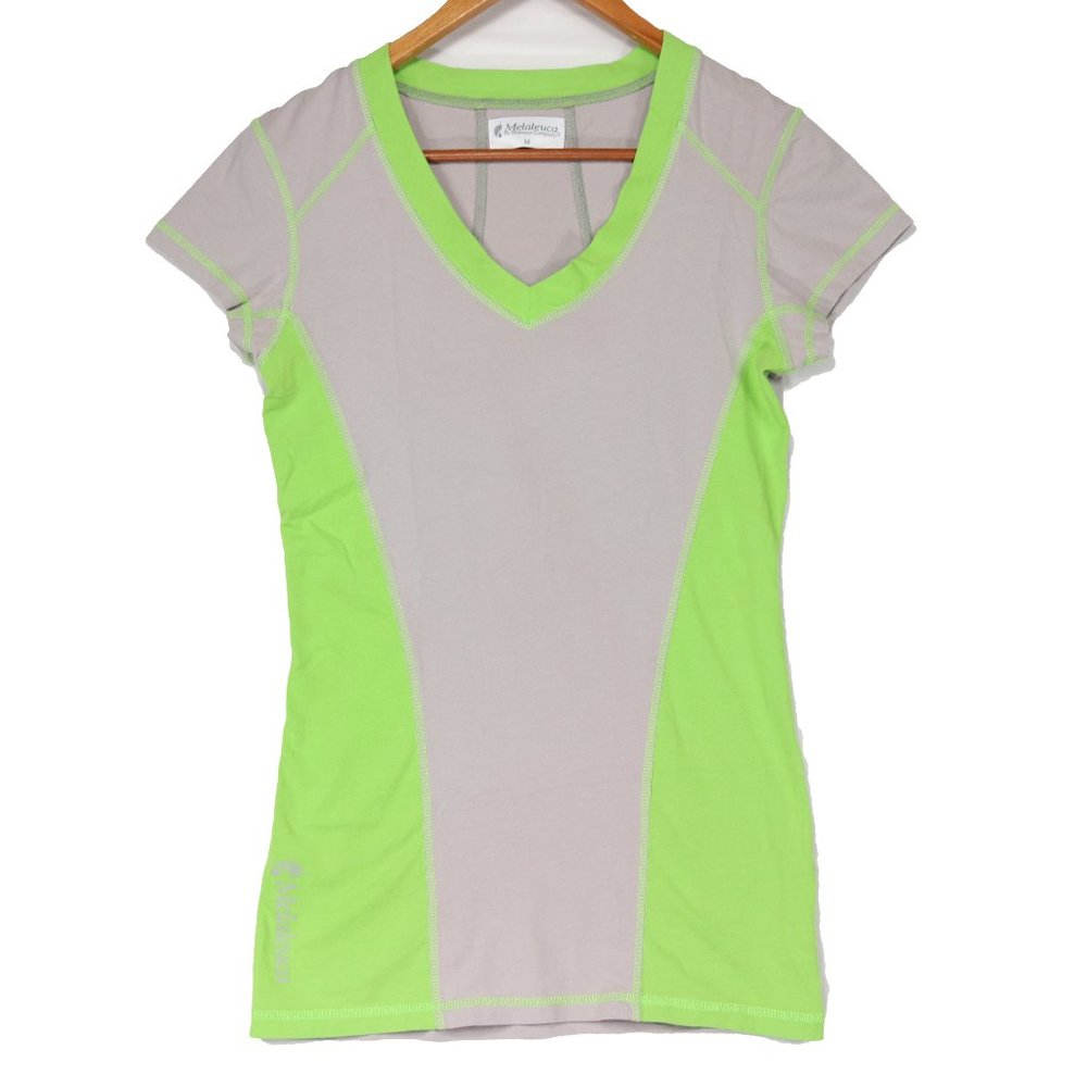 Melaleuca Women's Green V-Neck Top - Size Medium